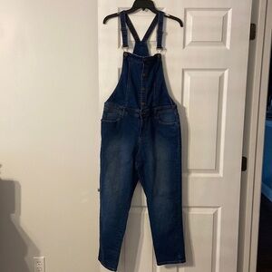 Black Daisy Overalls size L in excellent condition